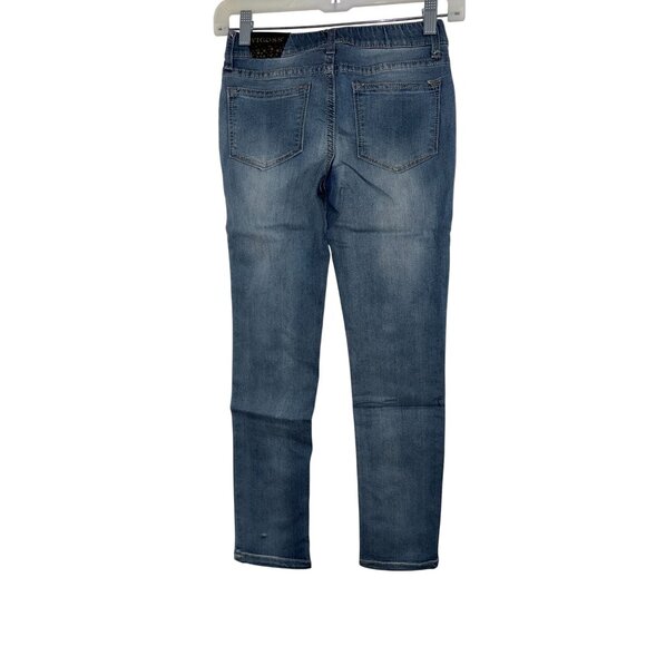 Vigoss Girls Size 10 Medium Vintage Stretch Denim Jeans With Pom-Pom Details - Picture 8 of 8